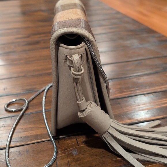 All saints Bansho Snake Leather Shoulder Crossbody Bag W/ Detachable Strap - Picture 7 of 13